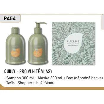 Kosmetická sada Vánoční balíček Curly AlterEgo – Pro vlnité vlasy (Šampon 300 ml, Curly 300 ml, taška s kožešinou) – Péče a definice pro vlnité vlasy – Péče a definice pro vlnité vlasy