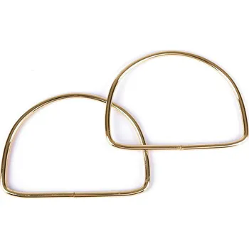 Kovová ucha na tašky 10,5x13 cm, malé, 2 (10,5x14 cm) růžové zlato