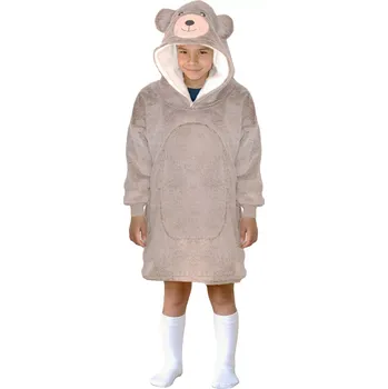 Cozy Noxxiez CH328 Medvěd hřejivá televizní mikinová deka s kapucí