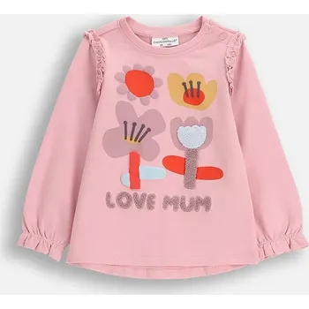 Kojenecké oblečení Kojenecké tričko s dlouhým rukávem Coccodrillo ZC5143101TGN růžová 39X, vel. 68