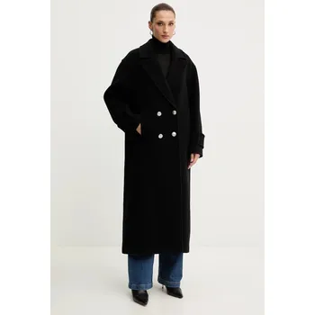 Dámský kabát Kabát s příměsí vlny Pinko černá barva, 105770 A2SM 105770.A2SM 99X, vel. S
