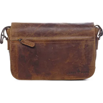 Kabelka Kožená taška přes rameno světle hnědá - Greenwood Aboutus hnědá