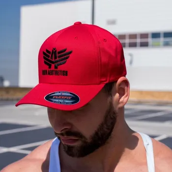 Kšiltovka Pánská kšiltovka Iron FlexFit, červená : Barva - Červená, Velikost - L - XL