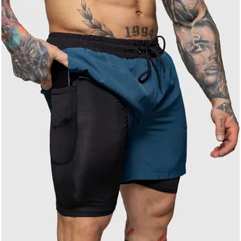 Pánské plavky Plavecké šortky Iron Aesthetics Vortex Core 2in1, navy : Barva - Tmavě modrá, Velikost - S