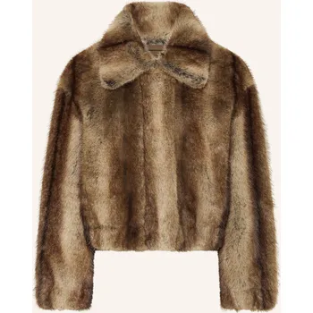 Dámský blejzr Studio Ar Dámská Bunda Z Umělé Kožešiny Lucy, hnědá / světle...