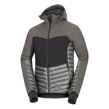 Pánská bunda Northfinder Pánská outdoorová softshellová hybridní bunda s kapucí EMERYK, zelená,