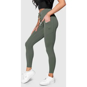 Sportovní legíny s kapsami Iron Aesthetics Active, zelené : Barva - Zelená, Velikost - XS