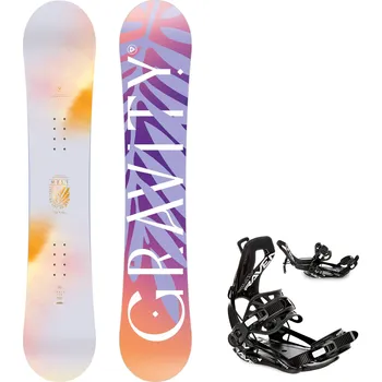 Snowboard Gravity snowboards Snowboard komplet Gravity Mist 25/26 + vázání RAVEN Fastec FTM450 multientry Velikost: 155 cm, Velikost vázání: M
