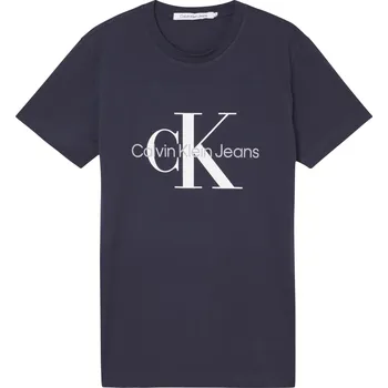 Pánské tričko CALVIN KLEIN PÁNSKÉ TRIČKO T-SHIRT CORE MONOGRAM SLIM NAVY J30J320935 CHW Velikost: M
