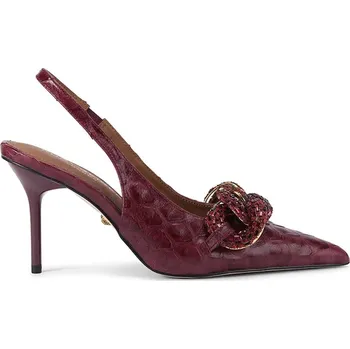 Dámské lodičky Kožené lodičky Kurt Geiger London Crystal Chain Slingback 4986554719 červená 92X, EUR 40