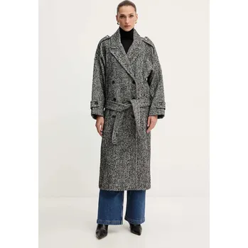 Dámský kabát Kabát s příměsí vlny Pinko černá barva, 105562 A2SE 105562.A2SE 09A, vel. XS