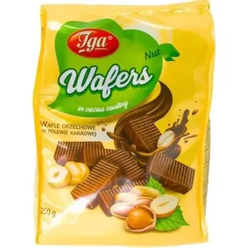 Cukrovinka Iga oplatky ořechové v kakaové polevě 250g