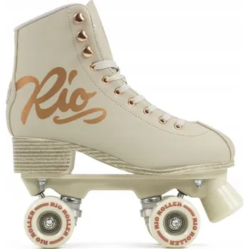 Kolečkové brusle Kolečkové Brusle Rio Roller Rose Quad béžové, zlaté vel. 37