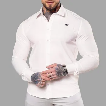 Pánská košile Strečová košile Iron Aesthetics Slim Stretch, natural : Barva - Bílá, Velikost - 3XL