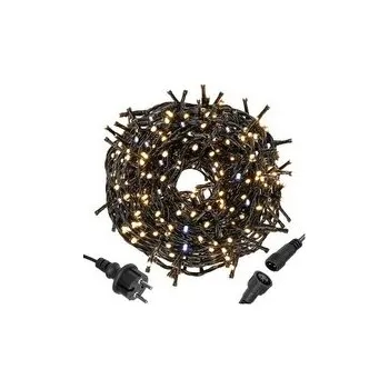 LED světelný řetěz - 81,5m, 1000LED, IP44, teplá bílá + záblesky