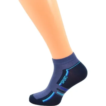 Gapo Pánské kotníkové ponožky Sport 1. Velikost: 11-12 (EU 47-48), 2. Barva: Ocelová/modrá