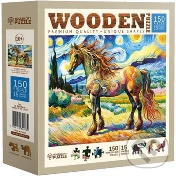Puzzle Dřevěné puzzle Moderní kůň (150 dílků) - Wooden City Wooden City