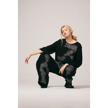 Dámská halenka Halenka Hindahl Skudelny 225B03 černo šedá se vzorem a batikou Velikost: 38