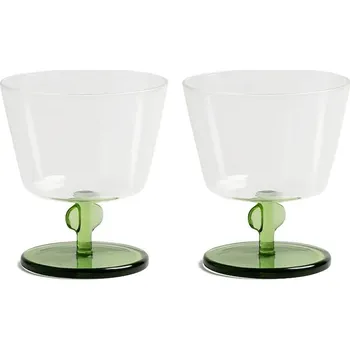 Sklenice Sada sklenic na víno &k amsterdam petal 200 ml 2-pack 360.02 zelená 77X