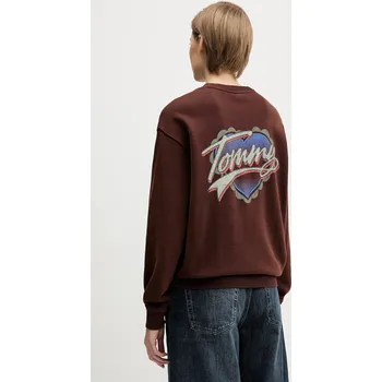 Dámská mikina Bavlněná mikina Tommy Jeans DW0DW21602 hnědá 89X, vel. L