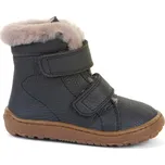 FRODDO KOTNÍKOVÉ ZIMNÍ FURRY BOOT Dark Blue | Dětské zimní zateplené barefoot boty - 32