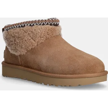 Dámská obuv Semišové sněhule UGG Classic Ultra Mini Maxi Curly 1158263.CHE hnědá 82X, EUR 41