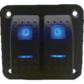 Člun NUTICHE Vodotěsný panel s modře LED podsvícenými přepínači Varianta: 1x ON-OFF + 1x(ON)-OFF