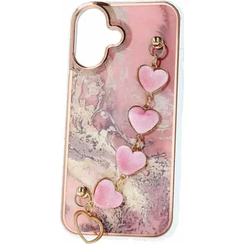 Pouzdro na mobilní telefon Zadní kryt Trend Case pro iPhone 16 design 6 růžový