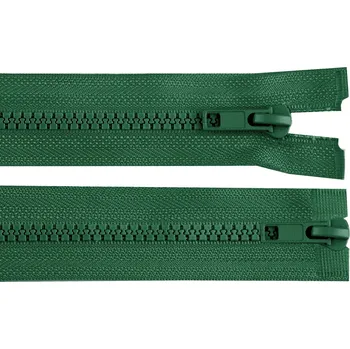 Zip Zip kostěný No 5 dělitelný 2 jezdce / dvoucestný 75 cm bundový, malé, 273 zelená smrková