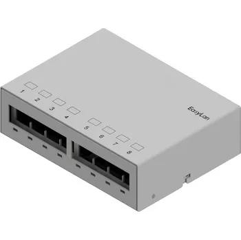 Patch panel Easylan CKVPL0081E CKVPL0081E síťový patch panel šedá