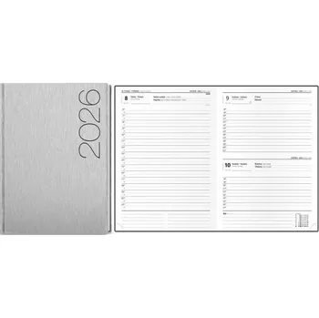 Diář Diář David ForMen, denní, A5, stříbrný 2026