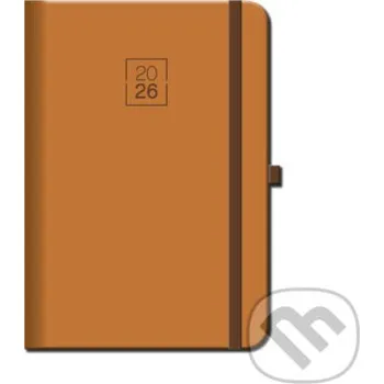 Záložka Týždenný diár s gumkou FLORENCIA 2026 (hnedý) - Spektrum grafik Spektrum grafik