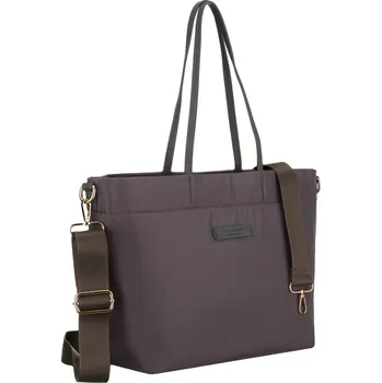 Kabelka nylonová shopper taška s odnímatelným a nastavitelným popruhem Barva: Šedá