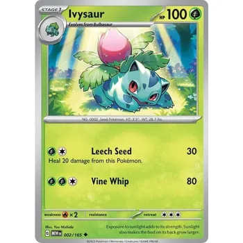 Karetní hra Ivysaur 002/165 - Scarlet & Violet 151 Typ karty: Reverse Holo