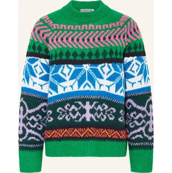Dámský svetr Essentiel Antwerp Dámský Svetr Irelando, zelená / růžová /...