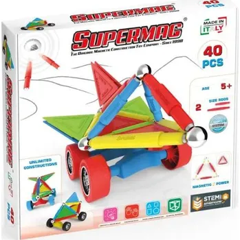 ostatní stavebnice SUPERMAG magnetická stavebnice Wheels 40ks