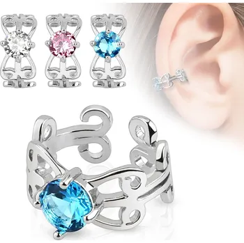 Piercing Falešný piercing do ucha - klips s kamínkem (Klips na ucho)