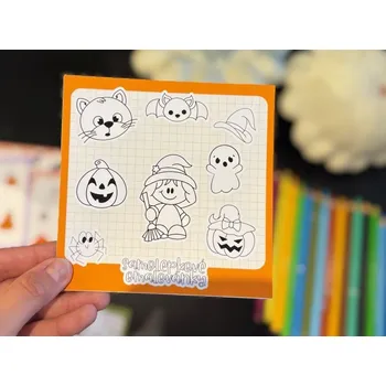 Samolepící dekorace Naše Vykrajovátko Samolepkové omalovánky - Halloween