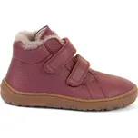 FRODDO ZIMNÍ FURRY Bordeaux | Dětské zimní zateplené barefoot boty - 35