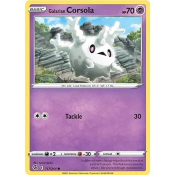 Karetní hra Galarian Corsola 117/264 - Fusion Strike Typ karty: Reverse Holo