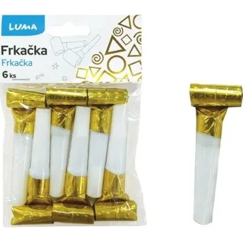 Party dekorace Frkačka 6ks holografická ZLATÁ LUMA