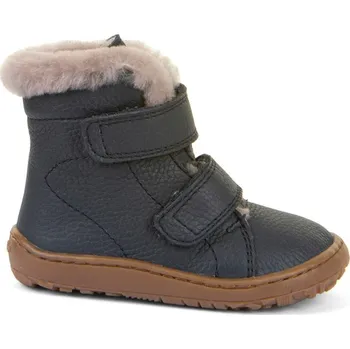 Chlapecká zimní obuv FRODDO KOTNÍKOVÉ ZIMNÍ FURRY BOOT Dark Blue | Dětské zimní zateplené barefoot boty - 23