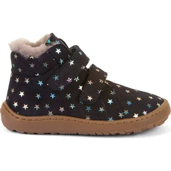 Dívčí zimní obuv FRODDO ZIMNÍ FURRY Stars | Dětské zimní zateplené barefoot boty - 34