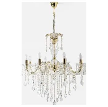 Zlatý retro lustr svíčka CHATEAU 70 cm