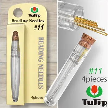 Jehly na navlékání korálků TULIP No.11 pr.0,41mm délka 48mm sada 4Ks