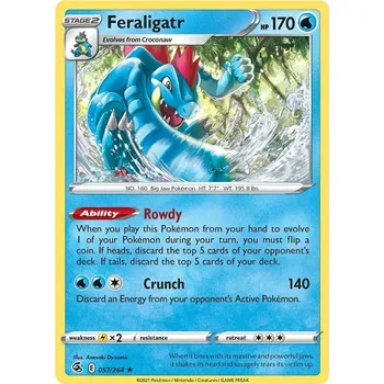 Sběratelská karetní hra Feraligatr 057/264 - Fusion Strike Typ karty: Reverse Holo