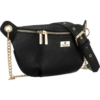 Ledvinka dámská ekokožená taška se zapínáním na zip Barva: Černá