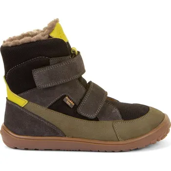 Dívčí zimní obuv FRODDO UP TEX WINTER Grey / Black | Dětské zimní zateplené barefoot boty - 27
