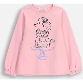 Dívčí tričko Dětské bavlněné tričko s dlouhým rukávem Coccodrillo ZC5143103FGK růžová 30X, vel. 92