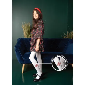 Dámské punčochy Knittex punčochové kalhoty dívčí 2227 40DEN - bílá, 116-122